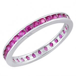 NEW STARLETTE women's eternity band ring in pink